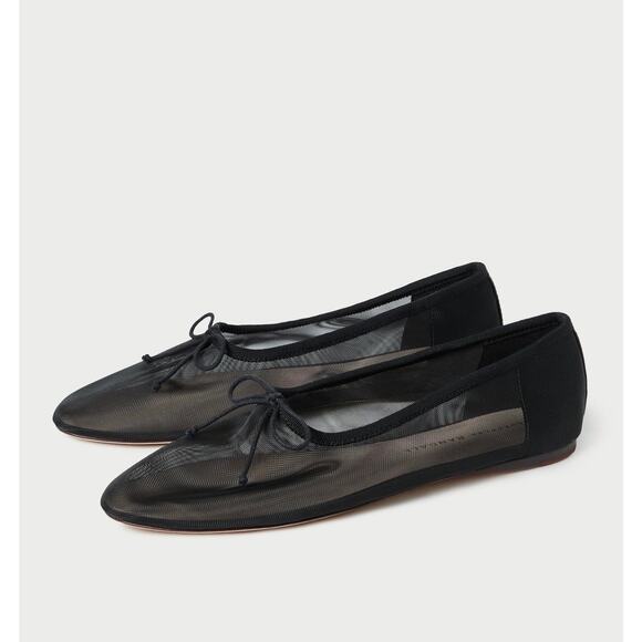 Loeffler Randall Landon Black Mesh Ballet Flats - Size 7 - Picture 2 of 8